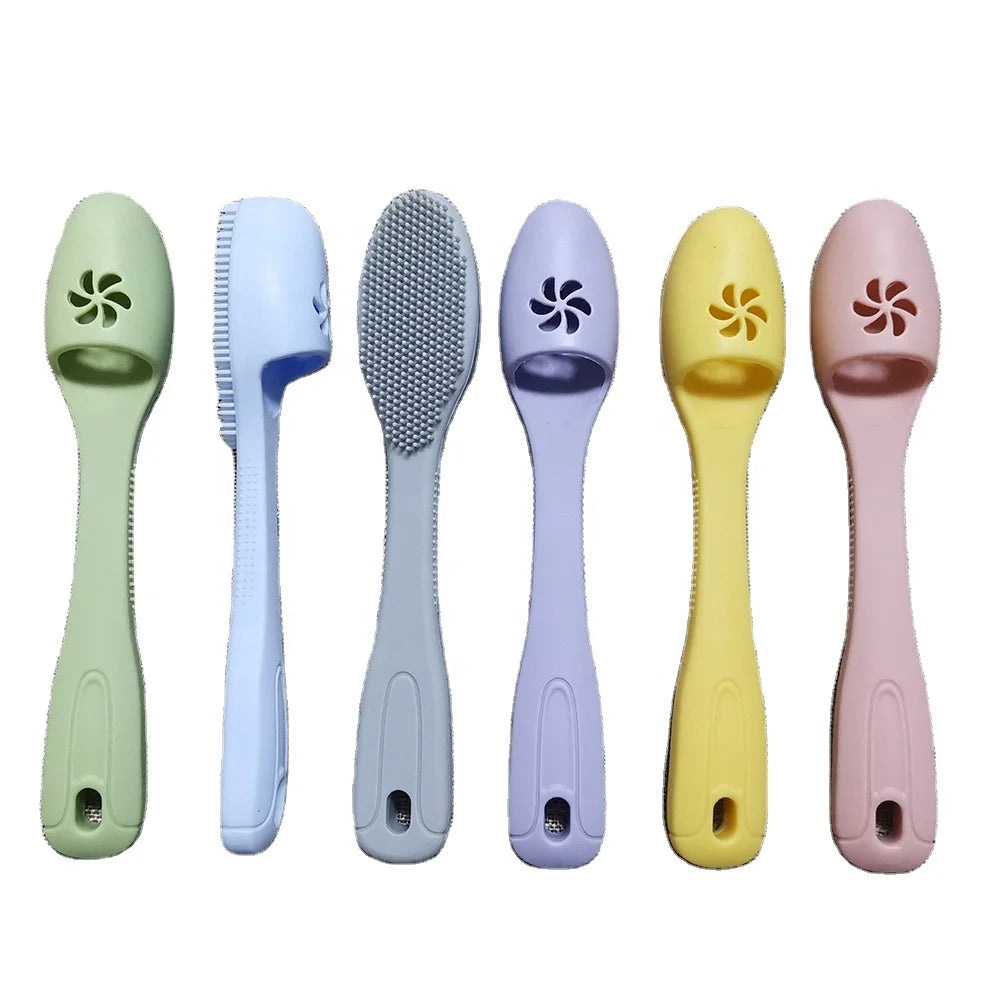New Design Easily Clean Teeth Dirt Reduce Bacteria Dog Finger Toothbrush Dog Tooth Brushing Kit With Food Grade Silicone