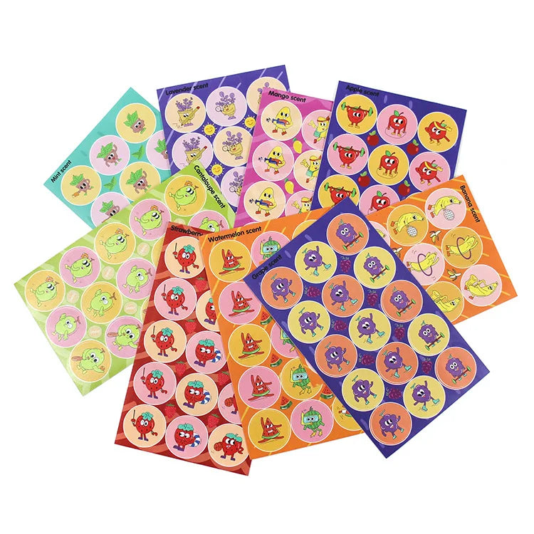 Scented Candle Accessories Die Cut Waterproof Adhesive Fragrant Decorative Custom Scratch and Sniff Sticker