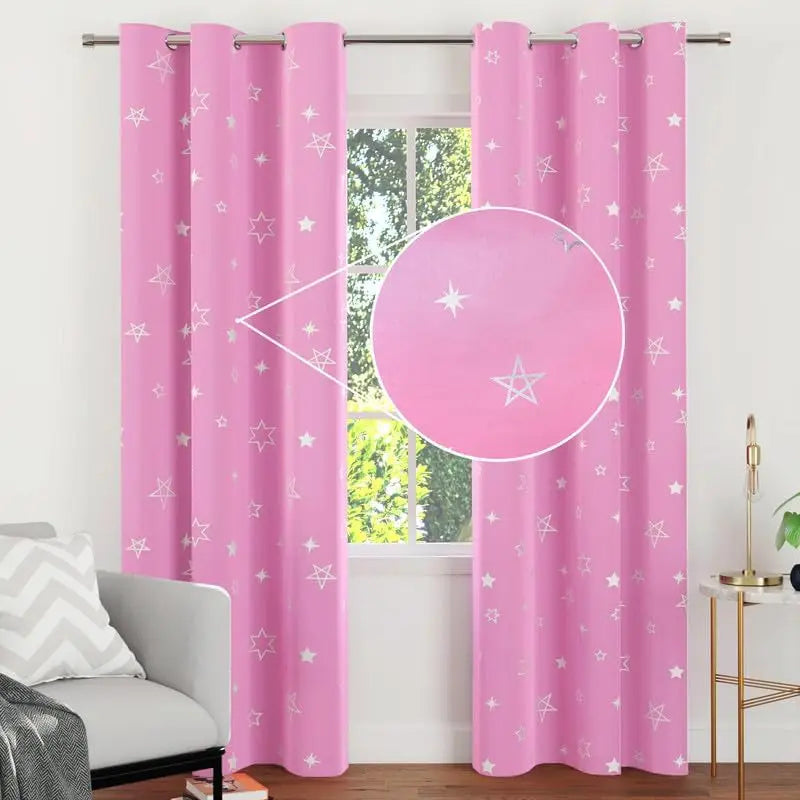 Hot Sale Printed Blackout Curtains for Home Use for Living Room Kids Room Boys & Girls Grommet  Curtains