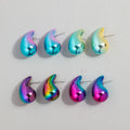 Special Designer Creative Personality Nightclub Jewelry Hiphop Unisex Glitzy Punk Trendy Anniversary Drop Shaped Stud Earrings