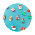 100Pcs Christmas Nail Art Slime Charms 3D Mini Xmas Resin Ornaments Lovely  Elk Xmas Tree Bells Snowman Candy Cane Nail Supplies