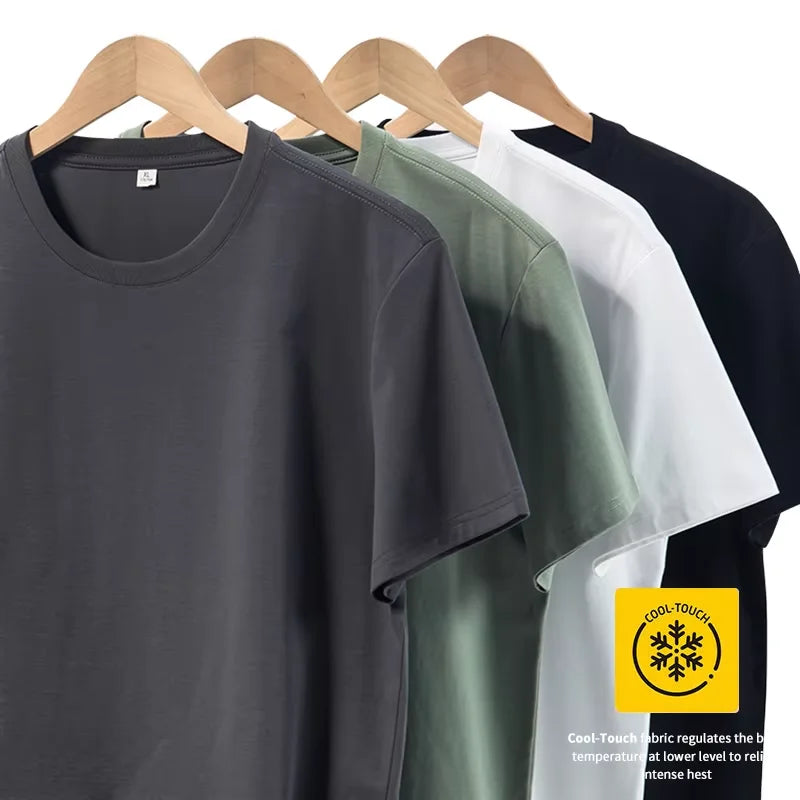 FLN 2024 Men's Fabric Short Sleeve Quick Dry Breathable Embroidery Printing Custom t Shirt Plain Blank Sports Oversized T-Shirt