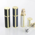 Bottom Filling Spray Refill Atomizer Bottles Refillable Perfume Spray Golden Mini Portable Travel PU for Lady Men Woman Gift 5ml MegaBDM