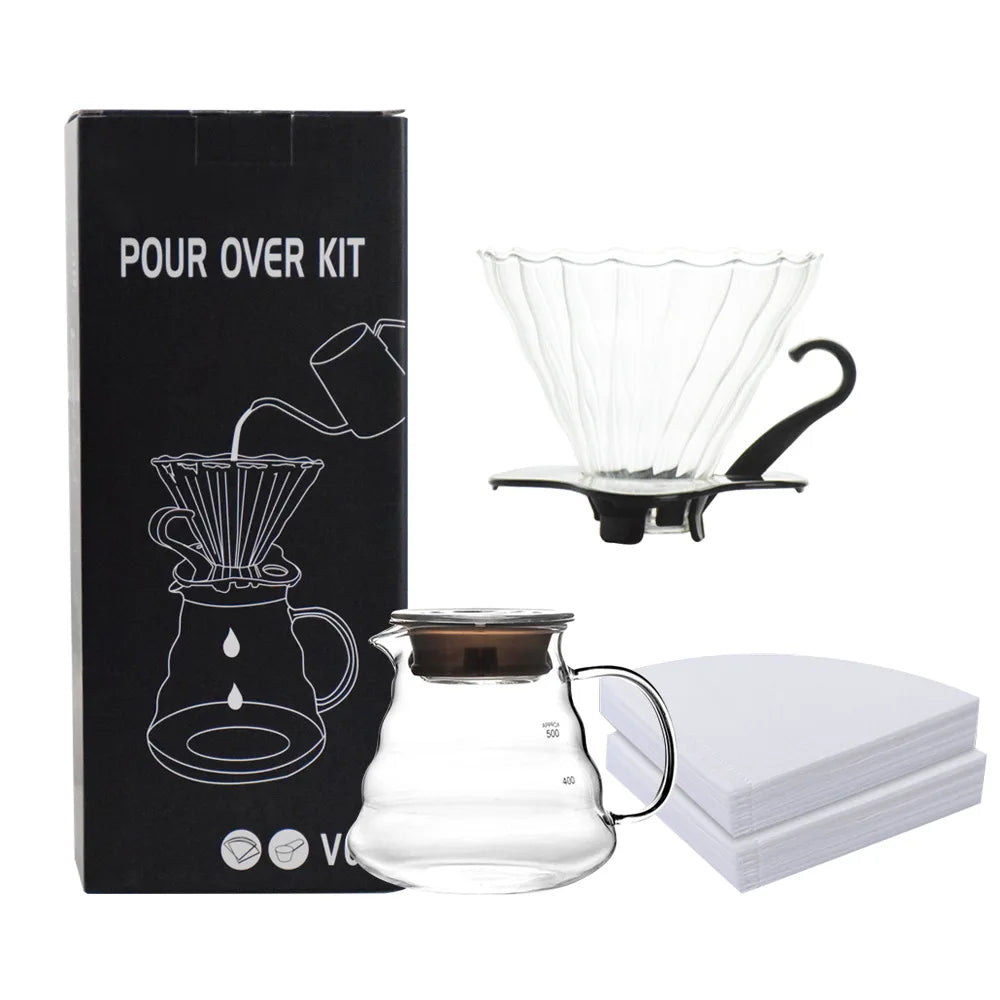 Hot Selling Coffee Set TS10 Filter Cup Filter Paper Server Pot Kitchen Accessories Espresso Coffee Maker