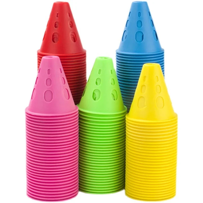 Multi-Color Agility Cones for Roller Skating Training  Thickened Windproof Pile Cup Roadblock Fancy