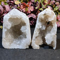 Natural Quartz Shinning Crystal Point Geode Mineral Specimen Rough Raw White Agate Geode Druzy Tower for Healing