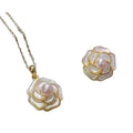 JW117 6-7mm  DIY Natural Real Freshwater Pearl Set Charm  Accessories 925 Sterling Silver  Gold Plated Jewelry Set for Women