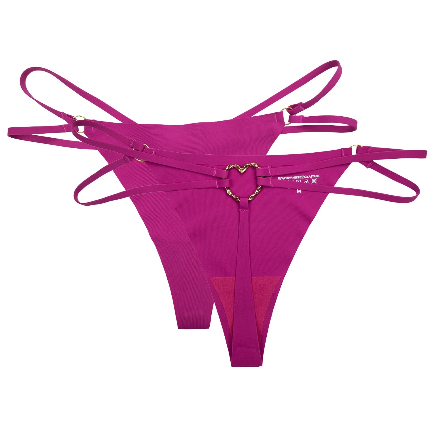 FLW Women's Sexy Low-Rise Knitted Nylon Thong Bikini Thongs Underwear with Breathable Fabric