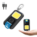 USB Rechargeable Mini Keychain Flashlight 6 Clip-on Pocket LED Light Bright Durable ABS Body IP55 Rated for Camping Outdoor Use