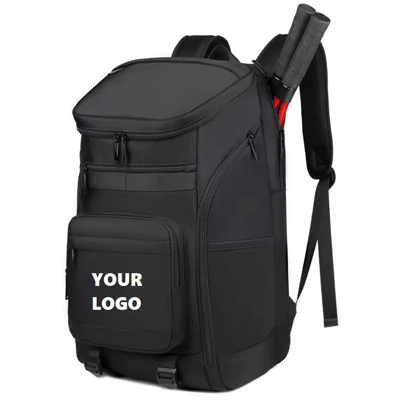 Custom Logo Carrying Badmington Backpack with Shoes Compartment Large Capacity Causal Tennis Bag Dry Wet Pocket Travel Backpack