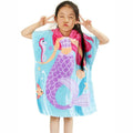 Kids Cotton Animal Print Hooded Towel Poncho-Soft & Printed Custom Logo Option Bulk Pack for Beach Use