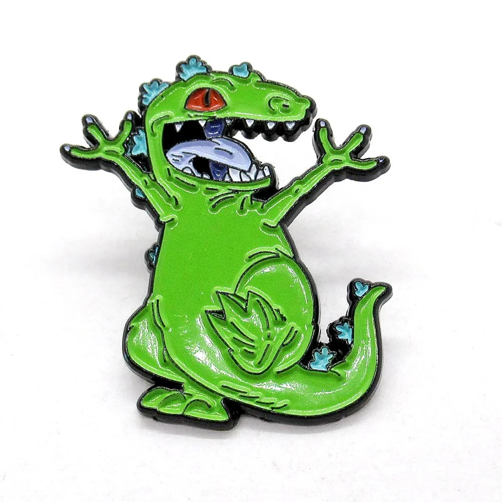 Retail and Stock Cheap Small MOQ Gold Metal Cartoon Movie Character Soft Enamel Animal Pin Badge