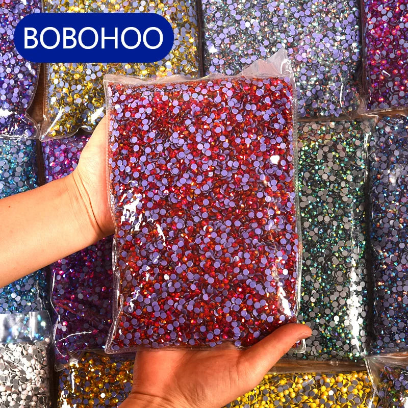 BOBOHOO Wholesale Bulk Package SS16 SS20 Hotfix Rhinestone AB Crystal Stone Glass Rhinestones for Clothing Handbags Accessories