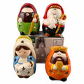 Wholesale Ceramic Christmas Snowman Decoration Candlestick Santa Claus Candle Holder Jesus Candle Jar