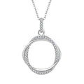 Hot Jewelry White Gold Plated S925 Sterling Silver Round Necklace Light Luxury Women'S 925 Silver Jewelry