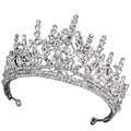 Luxury Sparkly Handmade Rhinestone Birthday Party Bridal Wedding Hair Accessories Crown Tiara for Bride