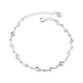 Real Silver 925 Hip Hop Flash Charm Bracelet Cool Girl Design Fine Jewelry for Women