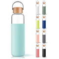 550ml Cute Water Bottle Girls Water Bottle Glass Water Bottle With Silicone Sleeve
