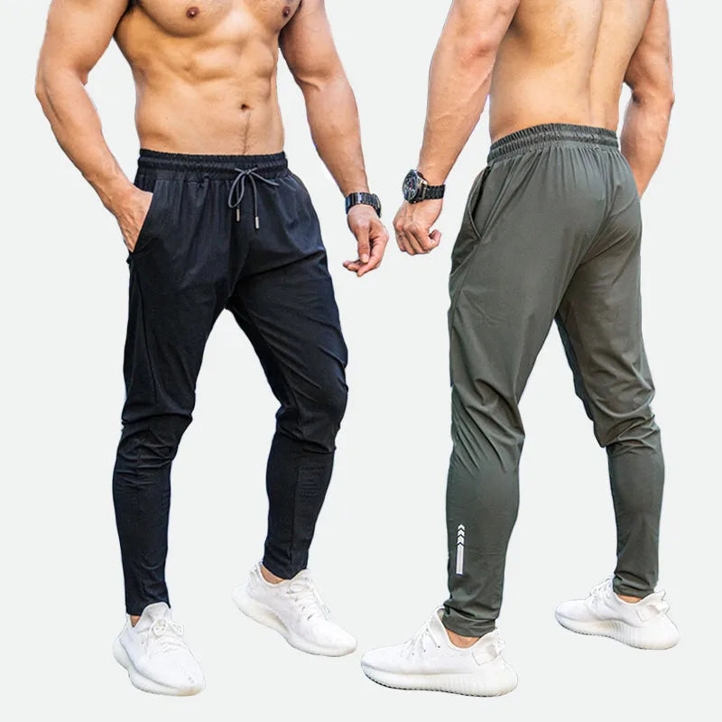 High Quality Men Running Track Pants Sport Nylon Spandex Men's  Fitness Sports Jogger Sweatpants