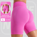 YISHENHON 2026 Women's High Waist Seamless Stretchy Slimming Breathable High Impact Seamless Training Yoga Shorts