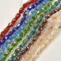 Unique 14*10mm Colorful Glass Bead Retro Gold Foil Straight Hole Irregular Beaded Beads for DIY Jewelry Making Accessories