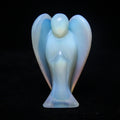 Hongzhuo New Crystal Angel Figurine Christmas Decorative Opalite Crystal Ornaments Collectible Gift for Kids Crafts