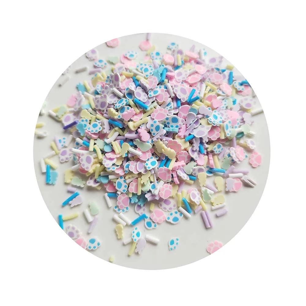 Polymer Soft Clay Bears Paw Slices Bear Claw Sprinkles for Nail Art Decoration DIY Crafts Filler Accessories