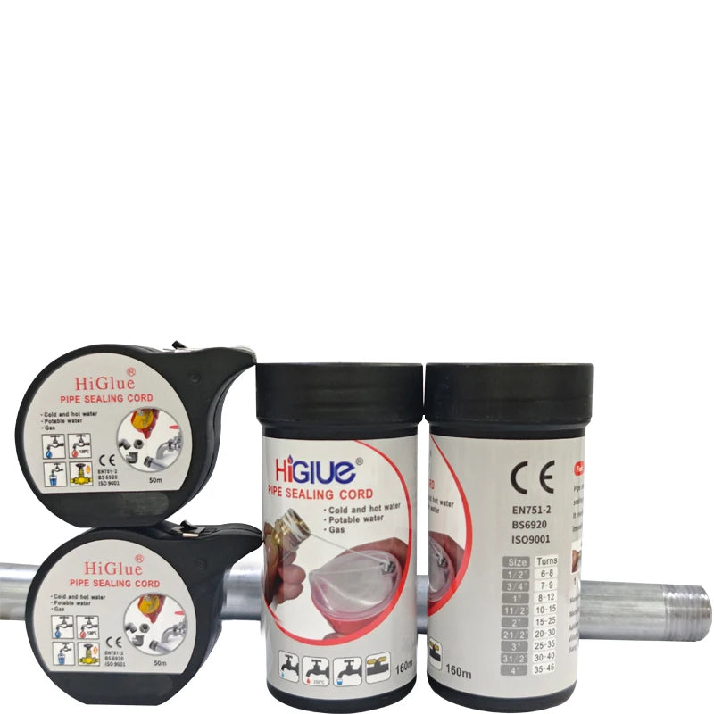 Pipe Thread Sealing Cord 50m Pipeline Magic Rope Drinking Water and Gas Pipeline Cord Support Customized Logo