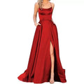 Guangzhou Auyan 2026 Sexy Halter Wine Red Bridesmaid Dresses Women Party New Evening Elegant Dress