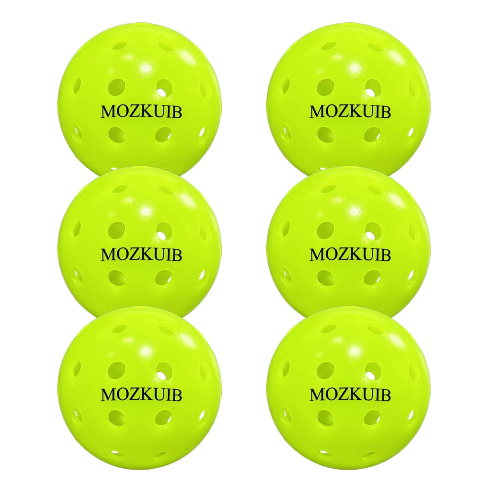 MOZKUIB Pickleball Balls 40 Holes Pickleballs for Outdoor Playing Set Hard Bounce High Elasticity USAPA Standard