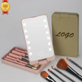 Makeup Mirror Distributor OEM/ODM Custom Logo Cosmetic Fiber Brush Makeup Wholesale Custom Makeup Mirror Supplier