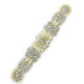 Wholesale Customize Design Crystal Pearl Flower Sash Rhinestone Applique Belt for Bridal Wedding Dress