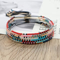Go2BoHo Miyuki Children's Bohemian Glass Cuff Bracelets Fashion Jewelry Long 28cm Handmade Woven Beaded Anniversary