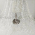 Exquisite French Polyester Silk Mesh Premium Wedding Headdress Lace Embroidery Mesh MF46
