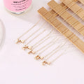 Wholesale Gold Plated Letter Necklace Short Clavicle Chain Fashion Heart Pendent Necklace