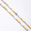 Fashion Stainless Steel 14K 18K 24K Gold Plated Black Colorful Blue 3 MM Melon Seed Thick Chain Link Necklace