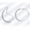 Real 925 Sterling Silver Fashion Leaf Synthetic Pearl Charm Bracelet for Women Wedding Party Fine Jewelry