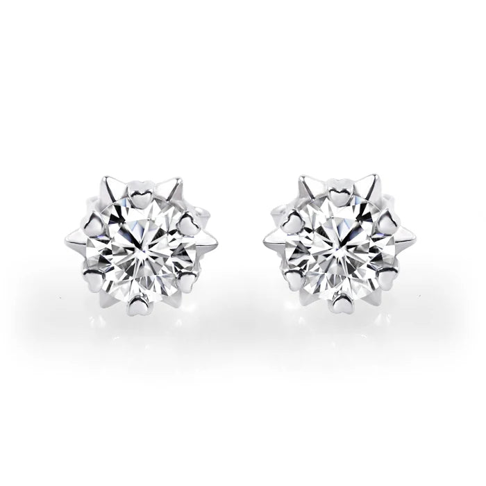 2021 Classic Cz Earrings Sterling Silver Stud Earrings 18k Gold Plated Jewelry Set Earrings for Women