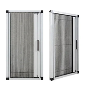 Anti Mosquito Bug Retractable Plisse Net Window Aluminum Alloy Frame Pleated Insect Screen Door Folding Sliding Screen Door