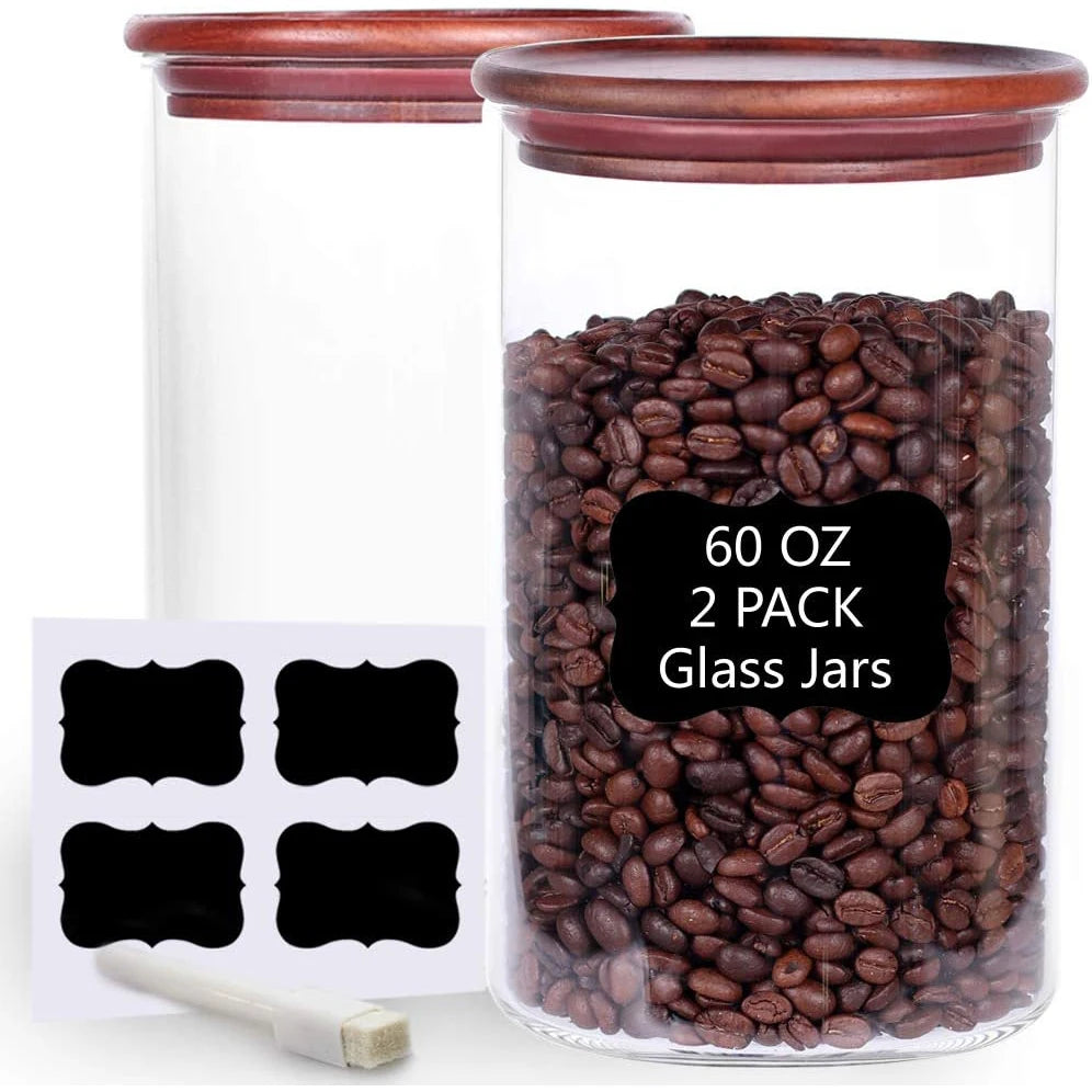 Wholesale 4oz 8oz Clear Borosilicate Wide Mouth Food Storage Glass Jar With Bamboo Wooden Lid
