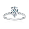 Pear Moissanite Ring GRA Pass Test Custom Pear 5x7mm VVS 925 Pear Moissanite Ring Engagement