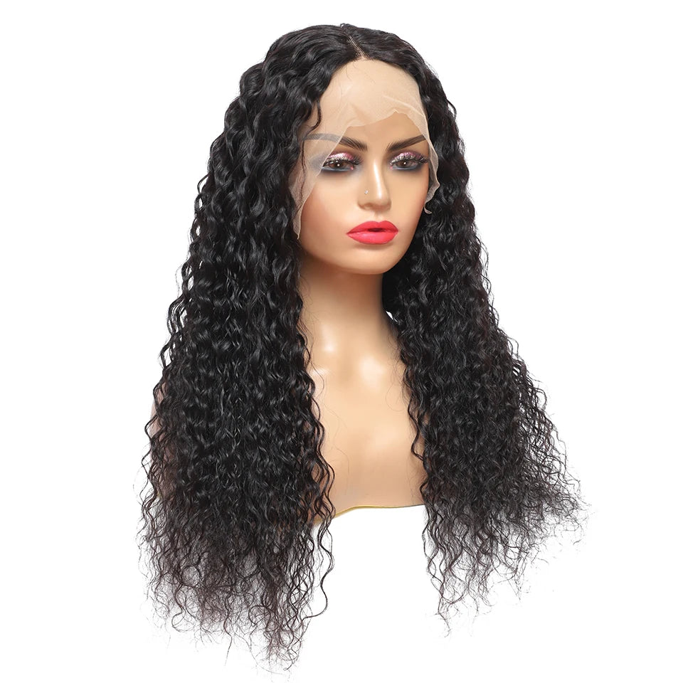 Wholesale Water Wave Lace Front Unprocessed Human Hair Wig Raw Brazilian Virgin Human Hair 13x6 Lace Frontal Wig for Black Women