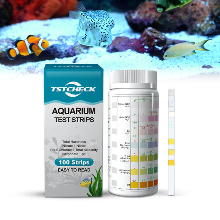 7 in 1 Aquarium Water Test Kit for Freshwater Saltwater Pond Water Fish Tanks Help Prevent Invisible Problems