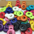Height 27mm Width 18mm Single Hole Round Spring Stopper Cord End Cord Lock Plastic Stopper