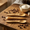 Wholesale Eco Friendly Small Baby Bamboo Spoon Set Mini Wood Spoons With Engraving logo