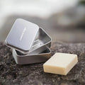 Wholesale Square Aluminum Tin Soap Box Holder Portable Drain Layer Travel Soap Saver Case for Bathroom