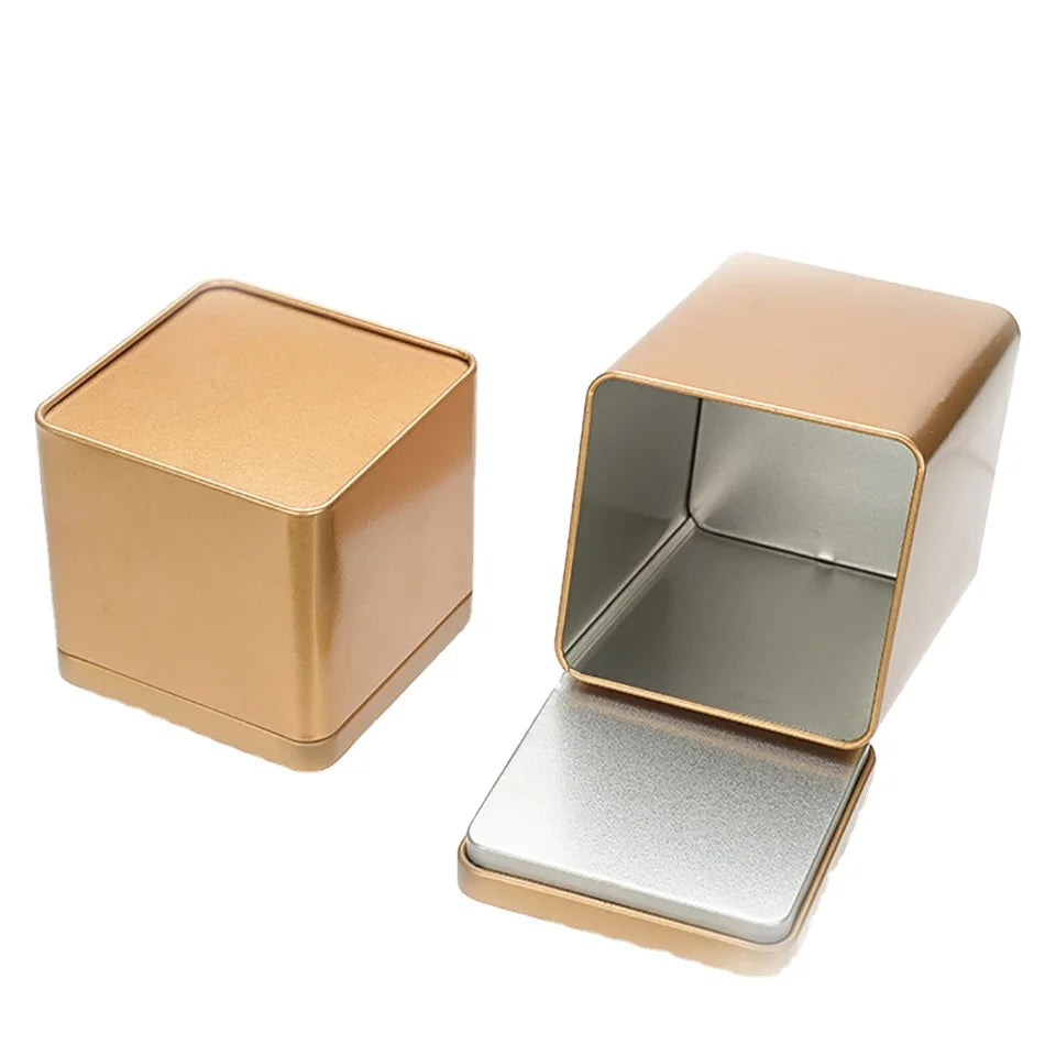 Star Packaging Cookies Floral Tin Boxes Canada Clear Pvc Window on Top High Tinplate Hinged Lock Tin Boxes