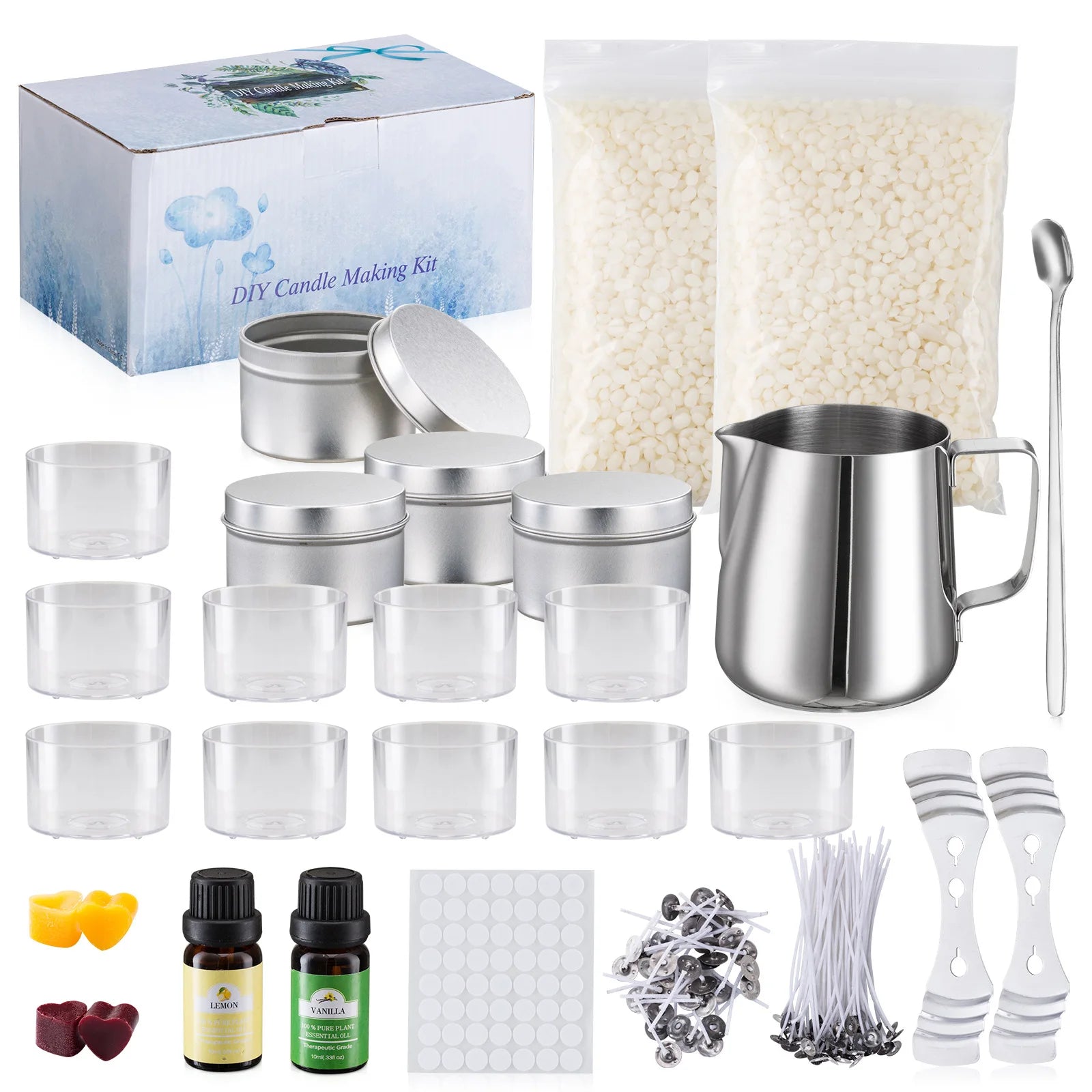 Custom Hot Seller Essential Oil Scented Candle Kit Gift Box Beeswax Tin DIY Candle Making Set Candle Set Making