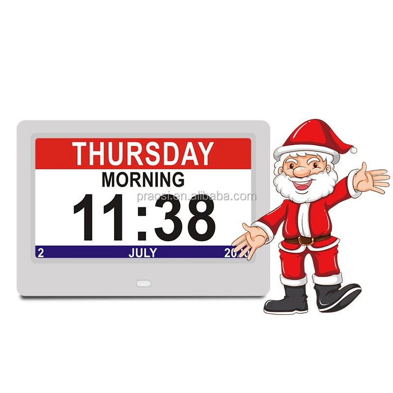 New 7 8 9 10 12 Inch Medication Reminder Alarm Memory Loss Alzheimer Dementia People Digital Calendar Day Clock for Elderly