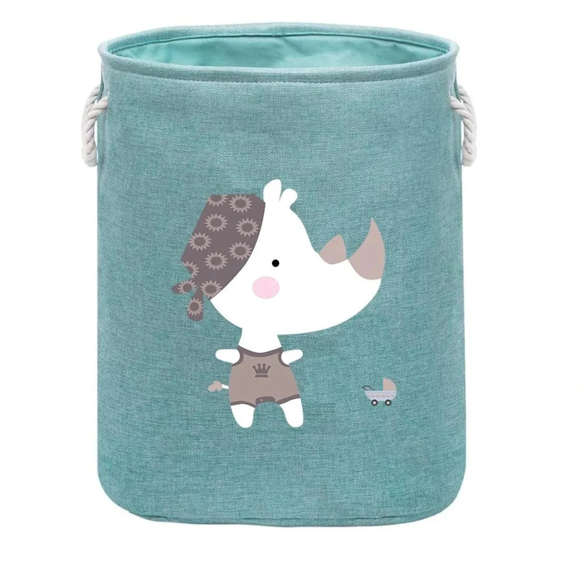 Round Folding Laundry & Toy Storage Basket for Kids Clothes Organizer with Toys Storage Bag